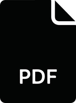 Pdf file icon with the word pdf in white vector