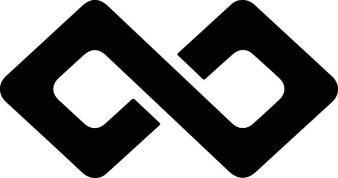 Abstract Interlocking Geometric Design Black and White. vector