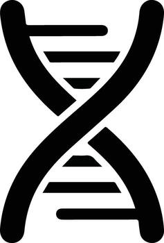 DNA Double Helix Structure Icon Symbol. vector