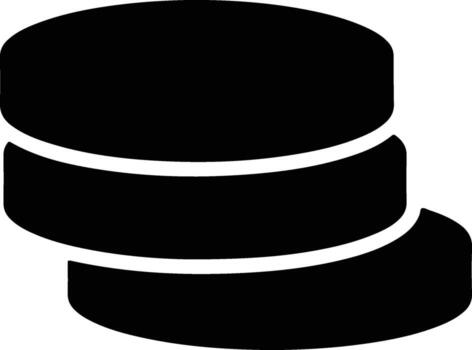 Database Icon Stacked Disks Data Storage Symbol. vector