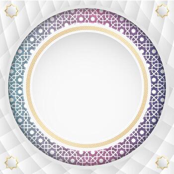 An abstract white background with a circular pattern vector