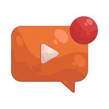 Illustration of Notification with Play Button vector