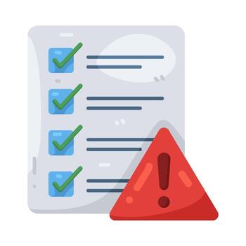 Checklist with Error Illustration vector