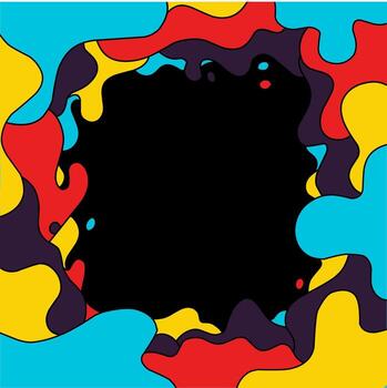 Dynamic Paint Splash Frame Design vector