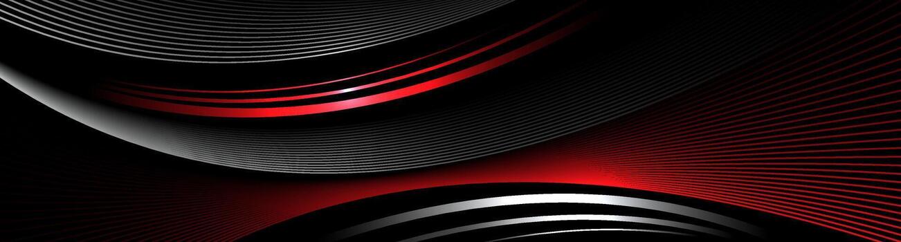 3D red white lines techno abstract background overlap layer on dark space with waves effect decoration. Modern graphic design element stripes style concept for web, art, flyer, card, or brochure cover vector