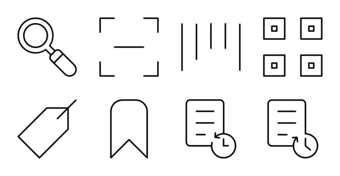 System Line Icons for Mobile Interface vector