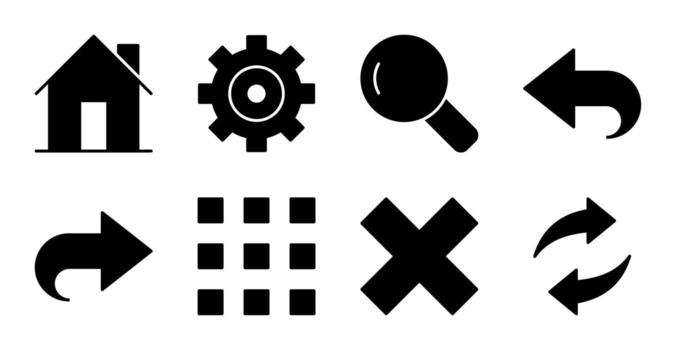 esencial comportamiento sólido icono paquete para tablero vector