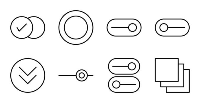 formar elementos línea íconos para móvil vector