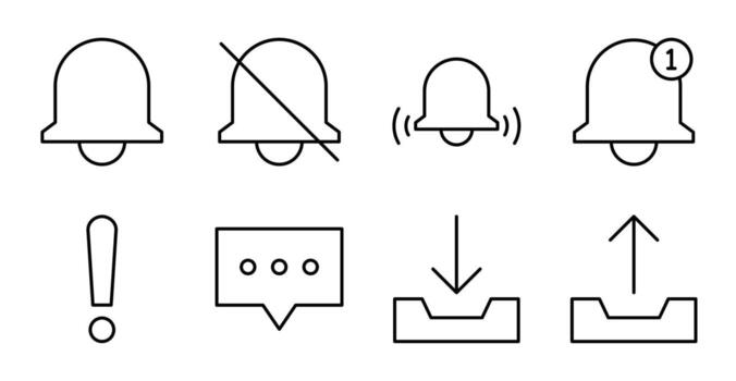 Inbox and Outbox Line Icon Pack for Dashboard vector