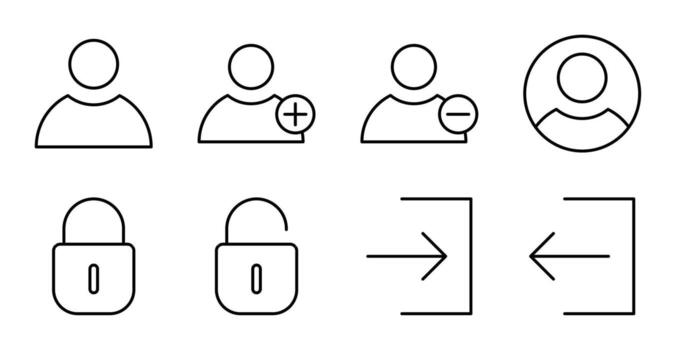 acceso controlar línea icono paquete para tablero vector