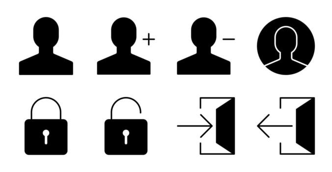 acceso controlar sólido icono paquete para tablero vector