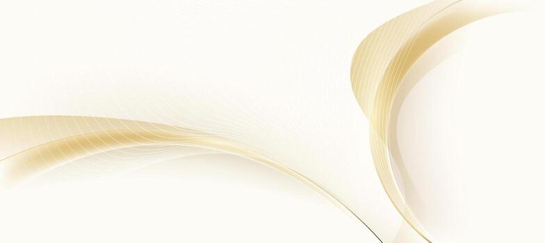 Minimal Abstract Gold and White Wavy Background with Elegant Lines vector