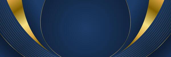 resumen Armada azul lujo bandera antecedentes con oro acentos moderno bandera diseño para sitios web, encabezados, rebaja plantillas, negocio anuncios, premios, eventos, y más vector
