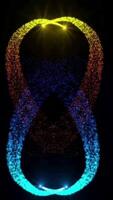 Mysterious Dual-Colored Particle Formation, Sci-Fi and Magical Vertical Background video