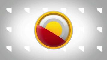 4k abstrakt 3d sfär med flytande färgrik partiklar och minimal bakgrund video