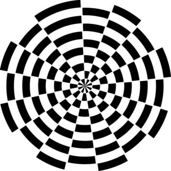 A black and white image of a circular pattern vector