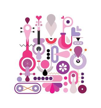 Colorful abstract shapes and designs vector