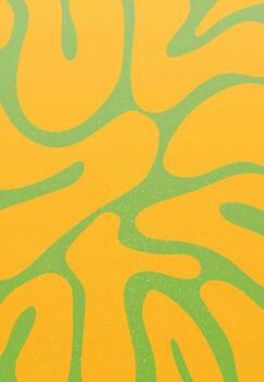 Abstract organic tropical pattern with yellow and green flowing shapes ideal for backgrounds wallpapers digital designs print templates and modern creative projects vector