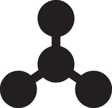 Mysterious Abstract Black Circles Interconnected, Forming a Unique Pattern Against a White Background A Minimalist Design vector