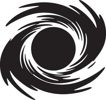 dramático negro y blanco arremolinándose vórtice resumen Arte intenso, energético, místico diseño para impresión o digital utilizar vector