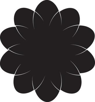 Elegant Black Floral Mandala Design A Serene and Symmetrical Circular Pattern for Digital Art and Print Projects vector