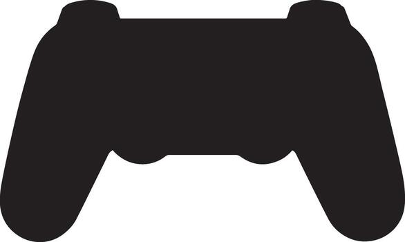 Mysterious Black Silhouette of a Gaming Controller Against a White Background A Dramatic Image for Game Design vector