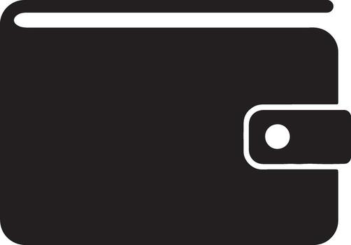 Simple Black Wallet Icon A Minimalist, Flat Design for Finance, Payment, and Money-Related Websites and Apps vector