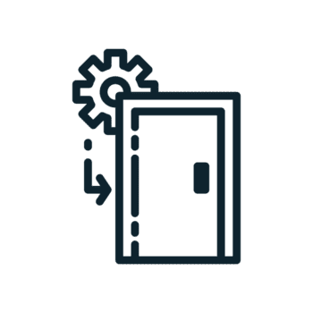 smart dörr låsa ikon i linje stil. perfekt för appar, webbplatser, ui ux, presentationer, eller infografik. redigerbar illustration fil med rena design och modern design. transparent bakgrund. png