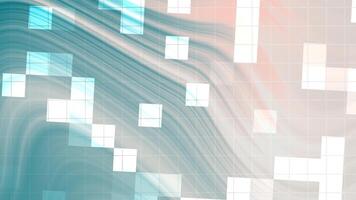 Arctic Sunrise Abstract background animation featuring dynamic teal waves and white squares creating a modern design. video