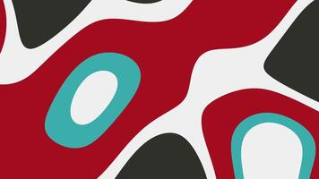 darüber hinaus schwarz Weiß abstrakt Animation von bunt organisch Formen verwandeln und Ändern im ein nahtlos, visuell dynamisch fließen video