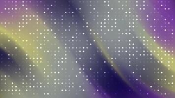 Celestial Glow Dynamic light show background with shifting purple and yellow hues and shimmering dotted patterns animation video