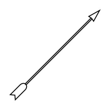Arrow icon. Outline illustration of arrow icon for web. vector