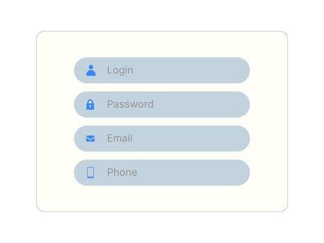 Login UI interface design illustration vector