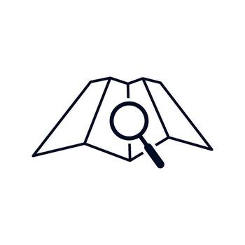 magnifying glass Map Point Search Location Icon Template vector