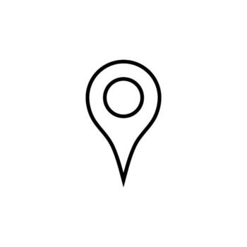 minimalist line Map Point Location, Pin Locator Icon Template vector