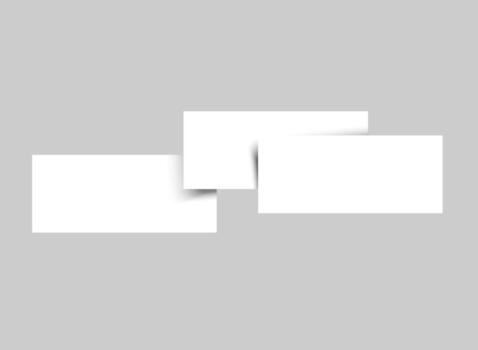Three minimalist business cards on gray background vector