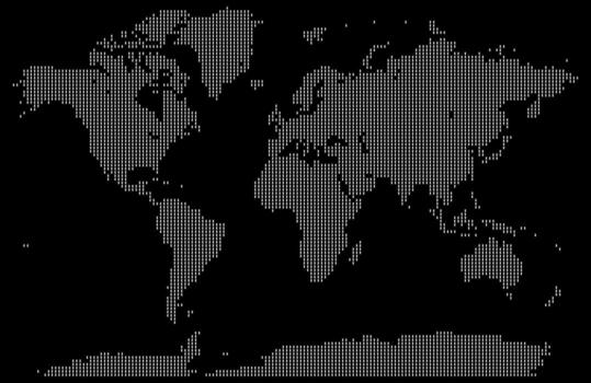 global límites mostrado en rectángulo forma punteado mapa formar vector