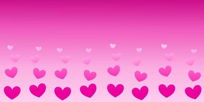 Gradient hearts pattern. Valentine day simple background. Hearts of different size and uneven, vertical bars texture. Shades of pink. vector
