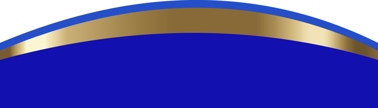 intestazione forma design. sito web confine sezione. astratto parte inferiore con d'oro elemento. separatore blu ondulato montatura per pagina web. semplice titoli per luogo e App interfaccia. png