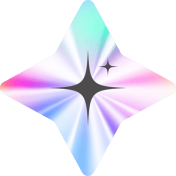 Y2k holographic sticker with star shape png