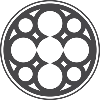 gothique cercle Rose fenêtre avec médiéval ornement. cathédrale rosette. architecture élément avec coloré verre. radial Cadre png