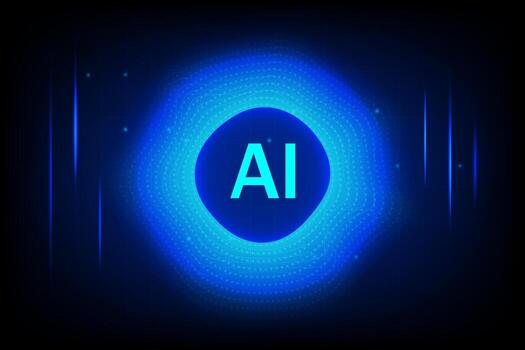Artificial intelligence ai tech concept digital data future modern smart system background vector