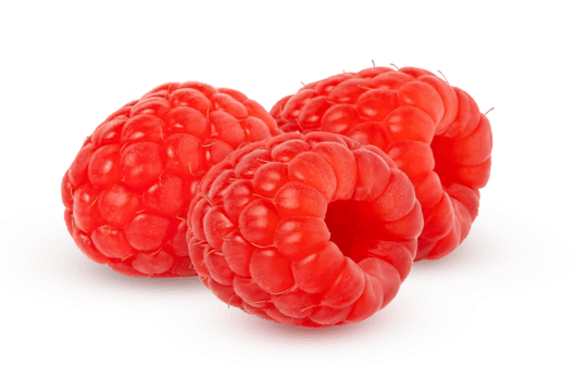 lampone isolato. tre rosso lamponi con ritaglio sentiero.. png