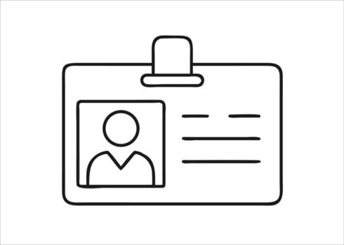 colección de plano negro empleado identificación tarjeta íconos para profesional utilizar y acceso controlar sistemas aislado en blanco antecedentes vector