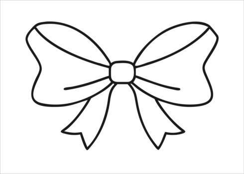 Charming hand drawn whimsical retro bows assortment for creative projects and decorations isolated on white background vector