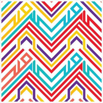 un vistoso modelo con roto líneas vector