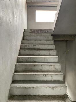 cement step building in home background photo