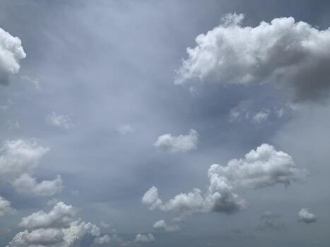 fluffy and cloudy sky on background photo