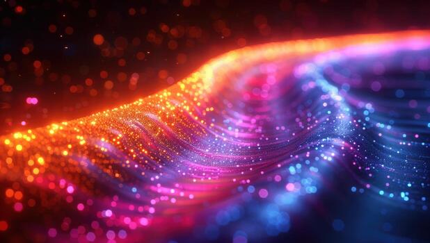 Abstract light wave data stream digital network connection visualization photo