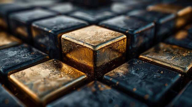 dorado cubo estar fuera en texturizado bloquear modelo antecedentes foto